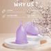 Set of 3 Reusable Menstrual Cups - Soft Silicone Tampon and Pad Alternative in Small, Medium, Large (Purple) - Buy Online on GoSupps.com