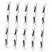 Outanaya 50pcs Eyebrow Positioning Ruler Eyebrow Ruler Sticker Brow Stencil Brow Template Tearable Pvc Suite 18.00X3.80X0.10CM Blue