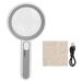 Lighted Magnifying Glass 5X 12X 3 Brightness Gears Handheld Magnifying Glass for Antiques Appreciation