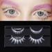 White Halloween False Eyelashes - Anime Cosplay Makeup - Masquerade Party Lashes - 2 Pairs (Upper & Bottom) - Buy Online on GoSupps.com