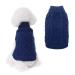 BINGPET Turtleneck Dog Jumper - Classic Cable Knit Dog Sweater Coat Warm Pet Winter Clothes Outfits for Dogs Cats X-Small Navy Blue