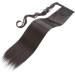 S-noilite Trendy 26"(66cm) Straight Wrap around Ponytail Clip in Hair Extension Strap Pony Tail Hairpiece Long Popluar Style Dark Brown Dark Brown 26 Inch - Buy Online on GoSupps.com