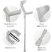 ORTONYX Forearm Crutches with Adjustable Support - Ergonomic Wrist Handle, Heavy Duty for Adults - Lightweight Aluminum (1 Pair) - Buy Online on GoSupps.com