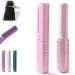 Rechargeable Mini Hair Straightener Rechargeable Mini Hair Straightener Comb Mini Hair Straightener Cordless Portable Mini Hair Straightener Comb with 3 Temperature Adjustment 7.28in Pink