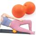 CLISPEED Peanut Massage Ball - Trigger Point Foot Roller & Myofascial Massage Tool | Yoga Massage Balls (24x12CM) - Orange - Buy Online on GoSupps.com