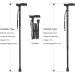 BigAlex Folding Cane - Adjustable & Lightweight Hand Walking Stick for Men and Women - Sleek T Handles - Mobility Aid in Black - Buy Online on GoSupps.com