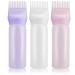Gezimetie Root Comb Applicator Bottle Hair Dye Applicator Brush 3 Pack Applicator Bottle for Hair Root Comb Color Applicator Bottle 6 Ounce with Graduated Scale(Pink+White+Purple) 3pcs-update