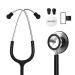 FriCARE Lightweight Dual Head Stethoscope for Medical Professionals Doctors, Nurses, Nursing Students, and Home, 28 inch (Mirror Black)