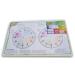 Retail Kids Wipe-Clean Educational Placemat - Double-Sided Colorful Plastic Lunch Mat - 10 x 16 Inches (Tell The Time)