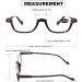 AMILLET Rectangular Half Frame Reading Glasses for Men & Women - Spring Hinge Clear Lens Tortoise +2.50 - International Shipping - Buy Online on GoSupps.com
