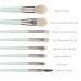 TOHERVIE 8pcs Travel Makeup Brush Set with Bag | Mini Cosmetic Brushes for Face, Eyes & Blush | Wooden Handle Synthetic Bristles | Light Green - Buy Online on GoSupps.com