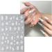 JMEOWIO 6 Sheets 3D Embossed White Flower Nail Art Stickers Decals Self-Adhesive 5D Spring Summer Floral Nail Supplies Nail Art Design Decoration Accessories - Buy Online on GoSupps.com