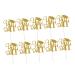 TOPBATHY Birthday Cake Toppers 10pcs 2021 Graduation Cake Arrangement Food Socket Paper Cake Topper Golden 13x13.5cm