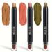 Zenamakeup Eyeshadow Stick 2 In 1 Eyeshadow Stick and Makeup Brush Set Metallic and Matte Shimmer Cream Eye Shadow Pencil Crayon Long-Lasting Waterproof Shimmer Stick (08#+09#+10#)