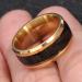Shop Holibanna Mens 8MM Tungsten Ring - Stainless Steel Heat Discoloration Jewelry for Wedding & Anniversary - Golden Size 11 - Buy Online on GoSupps.com