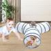 Cat Tunnel Bed 3 Way Cat Tunnel Cat Tunnels for Indoor Cats large Cat Toy Tunnel with Cat Feather Toy Collapsible Pet Toy Crinkle Tunnel Tube for Kitten Rabbits Hamster Small Dogs(as shown) - Buy Online on GoSupps.com