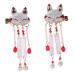 SOESFOUFU 1 Pair Fox Tassel Clip Tassel Drop Barrette Chinese Tassel Hair Clips Animal Hair Clip Tassel Barrette Chinese Hair Accessories Chinese Tassel Hairpin Tassel Hairpin