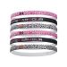 Under Armour Girls Headbands Girls Headbands With Ua Print 6 Pack PSG 1281857 OSFA (676) Pink Sugar / Black / Black