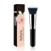 Flat Top Kabuki Foundation Brush By Raffaello - Premium Makeup Brush for Liquid, Cream, and Powder - Buffing, Blending, Flawless Face Brush Foundation-Black