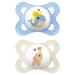 MAM Original S154 pacifier with latex teat for babies 0+ months blue (2 pieces) with self-sterilising box