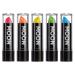 Moon Glow Neon UV Glitzer lipstick bright neon-colored lipstick shines under UV radiation (green 5 pieces (1 piece)) green 5 pieces (1 Pack)