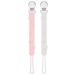 MISSLILI Baby Silicone Pacifier Clip Holder with One-Piece Candy Design Silicone Pacifier Clip  Soft Flexible Pacifier Clips Binky Clips for Boys and Girls Pink & White