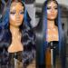 Beauty Forever Skunk Stripe Blue Dream Body Wave Lace Front Wig 20 inch - 150% Density Human Hair Wig for Women - Buy Online on GoSupps.com