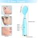 Sonic Facial Cleansing Brush - Lyrzzey Portable Handheld Face Cleanser with 5 Speeds - Rechargeable & Gentle Exfoliating Brush for Deep Cleaning and Massaging - Blue - Buy Online on GoSupps.com
