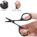 LIVINGO 3.75 Premium Curved Nose Hair Scissors with Safety Blades for Facial, Ear, and Eyebrow Trimming (Black) - Buy Online on GoSupps.com