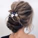 YBSHIN Wedding Lace Flower Hair Pins Blue Rhinestone Hair Clips Bridal Beaded Crystal Headpieces Pearl Hair Accessories for Women and Girls (Pack of 2) (A-Lace Flower)