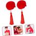 minkissy 15 Pairs Tassel Hair Ball Hair Clip Chinese Hair Clip Chinese Hair Stick Pompom Tassel Hair Barrettes Baby Tiara Hair Clips Child Chinese Style Artificial Fur Red Accessories - Buy Online on GoSupps.com