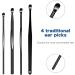 8PCS Professional Ear Pick Earwax Removal Kit - Matte Black Ear Cleansing Tool Set for Ear Curette and Wax Removal with Cleaning Brush and Storage Box - by Maznyu - Buy Online on GoSupps.com