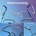 LIMITA Reading Glasses for Men - Blue Light Blocking Metal Readers with Case Foldable 1.5x Magnification - Buy Online on GoSupps.com