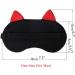Plush Fox Sleeping Eye Mask with Ice Bag, Earplugs, and Adjustable Strap - Red - Buy Online on GoSupps.com