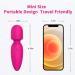 Mini Wand Massager - 10 Quiet Vibration Modes - Rechargeable Handheld Massager [Rose Red] | 4.35 x 1.18 inches - Buy Online on GoSupps.com