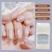AUklOPVZZ 1 Set French Tip Press on Nails Solid Color Extension Shimmer Fingernails Decals Full Cover Salon Gifts Manicure Kit H33-light blue jelly glue - Buy Online on GoSupps.com