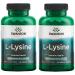Swanson Amino Acid Ajipure L-Lysine Pharmaceutical Grade 500 Milligrams 90 Veg Capsules (2 Pack)