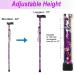 BeGrit Folding Walking Stick for Women - Adjustable & Lightweight Mobility Aid in Purple - Buy Online on GoSupps.com