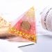 Pink Moonstone Crystal Orgone Pyramid - Energy Tower for Chakra Healing with Flower of Life Design - Handcrafted Orgonite Jewelry - Buy Online on GoSupps.com