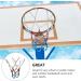 LIOOBO Heavy Duty Sports Chain Basketball Net Replacement | Rustproof Metal Design for Indoor and Outdoor Training - White/Red/Blue - Buy Online on GoSupps.com