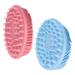 Frcolor 1 sentence 2st silicone shampoo brush men hair blood circulation promote children's brush shampoo brush for the scalp scalp peeling portable silicone brush head and head skin massage device