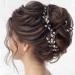 Handcess Bridal Wedding Headband | Silver Crystal Leaves Hair Accessories for Bride & Bridesmaids - Buy Online on GoSupps.com