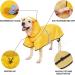Docio Dogs Raincoat | Waterproof Jacket with Hood & Reflective Strip for Large Dogs - 3XL Yellow - Buy Online on GoSupps.com