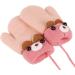 Infant Toddlers Winter Mittens | Cute Cartoon Gloves for Baby Girls Boys 0-3 Years | Dual Layers Plush Padded Knitted Mittens with Anti-Lost String - Pink - Buy Online on GoSupps.com