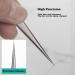 ZIZZON Pointed Tweezers Precision - Ingrown Hair & Blackhead Remover for Women and Men - Buy Online on GoSupps.com