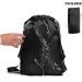 Waterproof Drawstring Gym Backpack Bag for Men & Women - Black Gym Sack Mini Travel Daypack - Buy Online on GoSupps.com