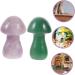BESPORTBLE 2pcs Crystal Mushroom Mushrooms Dollhouse Mushroom Stone Decor for Flowerpot Crystal Stone Decorate - Buy Online on GoSupps.com
