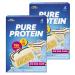 Pure Protein Zig Zag Cake Protein Bars Vanilla Cake with Milk Chocolate Frosting 19g Protein Gluten Free Low Sugar 1.76 oz (2 Pack of 4 Bars)