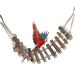Birds Toys Wooden Ladder Wooden Rope Ladder with Rope Swing Bridge for Budgies Parakeets Parrots Pet Training Toy