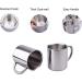 IMEEA 10oz Stainless Steel Camping Mug, Set of 2 - Double Walled Coffee Mugs with Handle - Silver Color, 10.0 Fluid Ounces - Buy Online on GoSupps.com